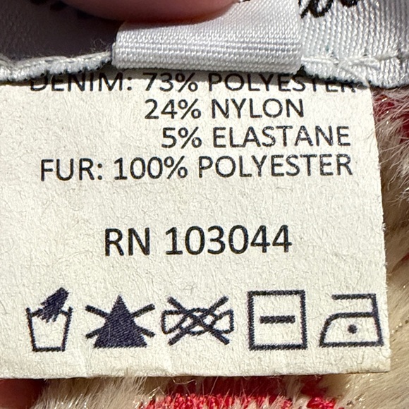 Petit Pois Denim Print Reversible Jacket with Pom Poms by Viviana Gabeiras - Picture 9 of 11